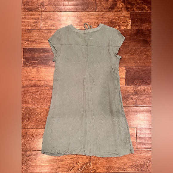 Embroidered Green Mini Dress - Picture 2 of 3